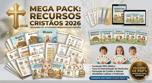PACK OURO: MILHARES DE ATIVIDADES PEDAGÓGICAS CRISTÃS – EDIÇÃO 2026