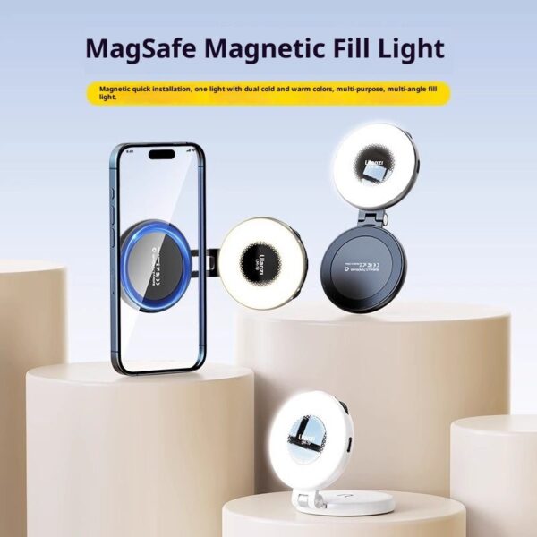 Carregador com Luz de preenchimento magnética bicolor Magsafe para celular