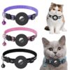 Coleira refletora à prova d'água com estojo para Airtag, capa protetora para Airtags de gatos, cães e filhotes. Coleira de nylon para gatos e filhotes