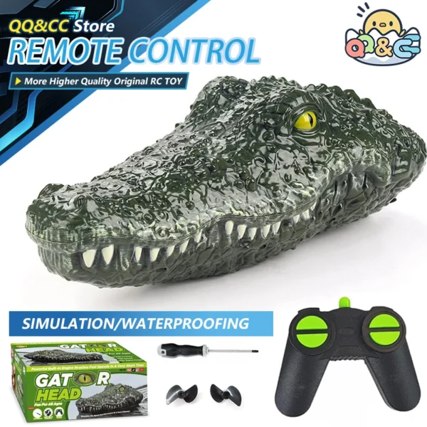 Cabeça de crocodilo 2.4g controle remoto - Barco Flutuante