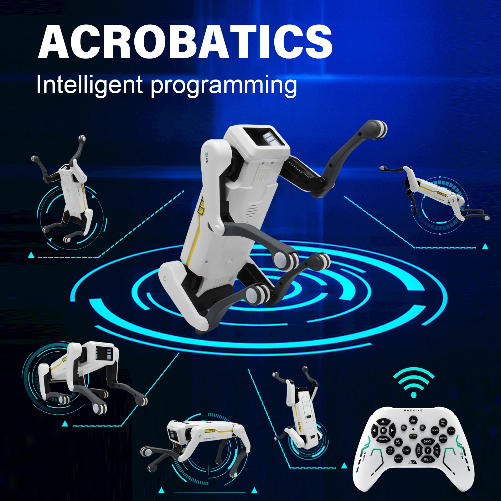 Robô cão voz diálogo app programação de controle remoto canta e dança otimo brinquedo para crianças brinquedos - Imagem 3