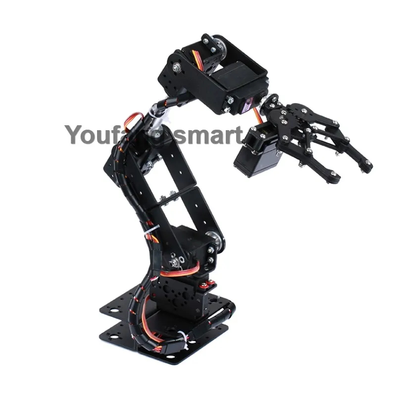 360 graus 6 dof robô liga de metal braço mecânico garra kit mg996r para arduino robótica kit educacional ps2 brinquedos programáveis - Imagem 2