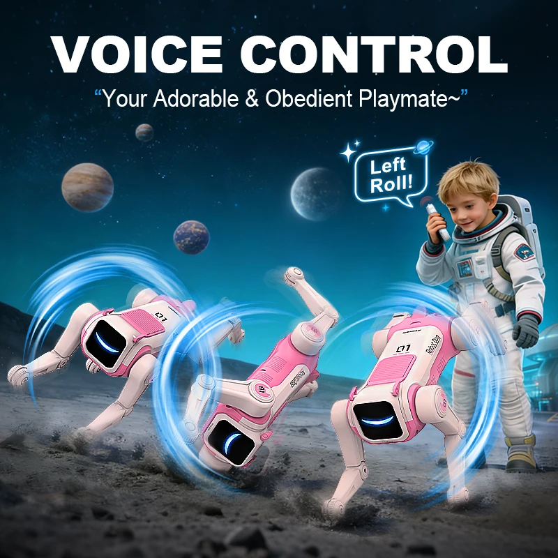 Cão Robô Inteligente com IA, Comando por Voz, Programável, Canta, Dança, Acrobacias Eletrônicas, Robô Biónico Inteligente - Imagem 6