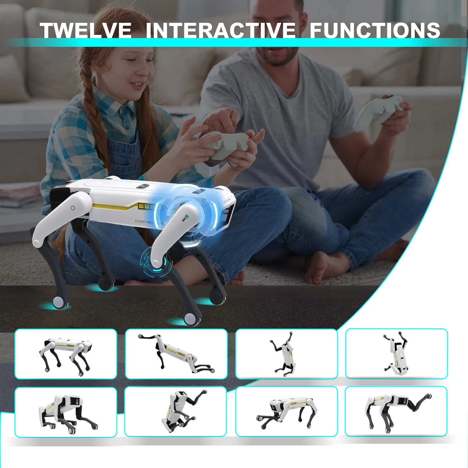 Robô cão voz diálogo app programação de controle remoto canta e dança otimo brinquedo para crianças brinquedos - Imagem 2