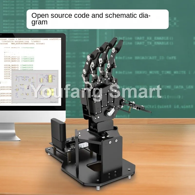 Mão robô biônica, controle na palma da mão - codigo aberto arduino - Imagem 2