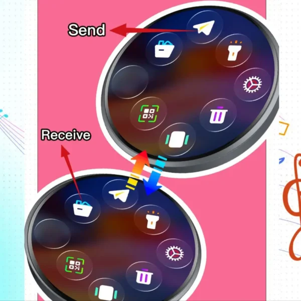 Crachá Eletrônico de Anime com Vídeo e Imagem, Transmissão Bluetooth de Longa Duração, para Pendurar