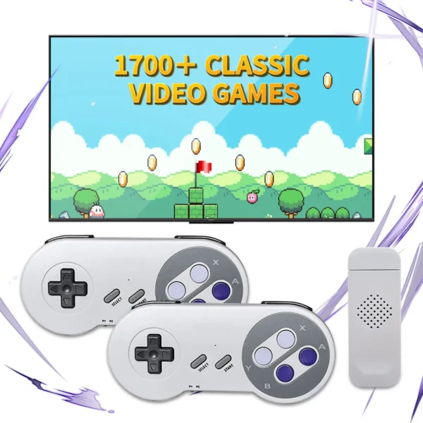 Sf900 retro console de videogame hd jogo vara com 4900 jogos para snes controlador sem fio 16 bits consolas de videojuegos para nes