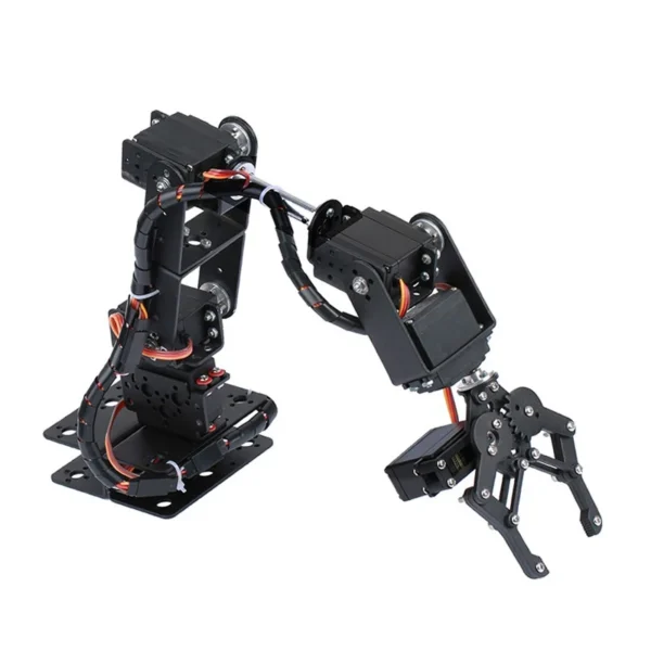 360 graus 6 dof robô liga de metal braço mecânico garra kit mg996r para arduino robótica kit educacional ps2 brinquedos programáveis