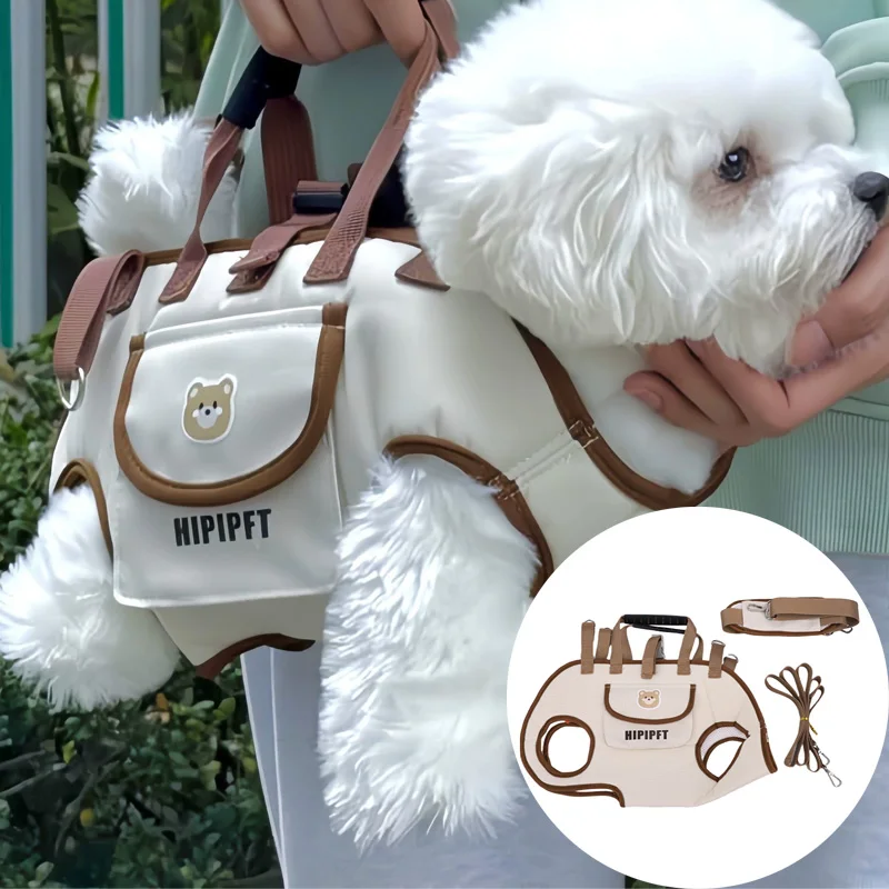 Bolsa multifuncional para cães, portátil, fácil de limpar, com alça ajustável para animais de estimação para passeio, idosos ou feridos. - Imagem 6