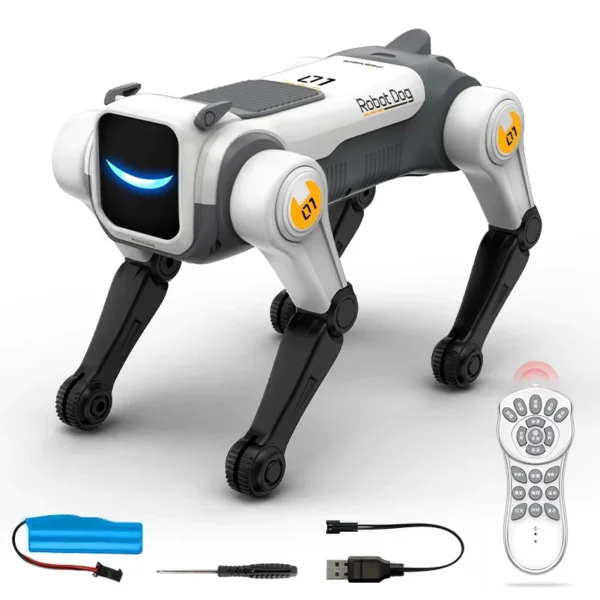 Cão Robô Inteligente com IA, Comando por Voz, Programável, Canta, Dança, Acrobacias Eletrônicas, Robô Biónico Inteligente