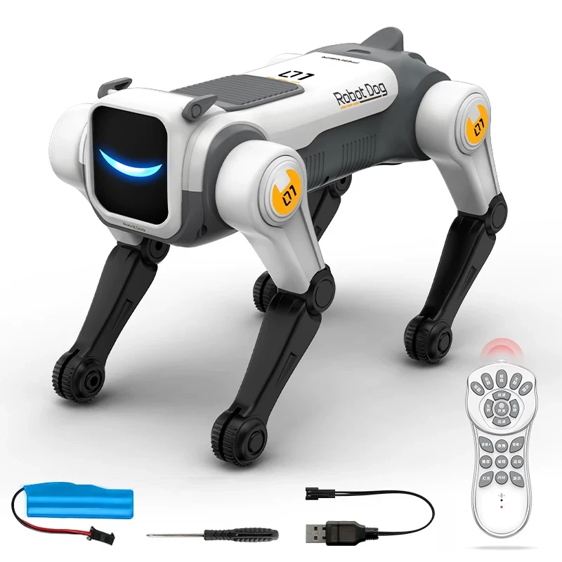Cão Robô Inteligente com IA, Comando por Voz, Programável, Canta, Dança, Acrobacias Eletrônicas, Robô Biónico Inteligente