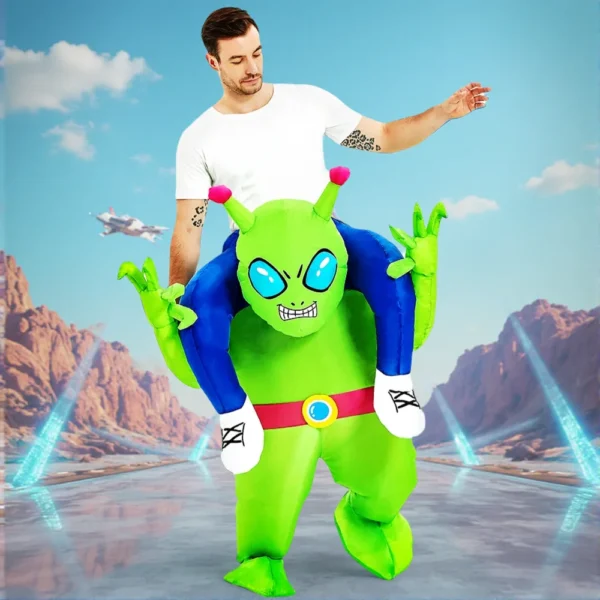 Novo Fantasia Inflável de Astronauta ET para Adultos, Traje Engraçado para Carnaval, Halloween e Festas de Anime, Fantasias Unissex