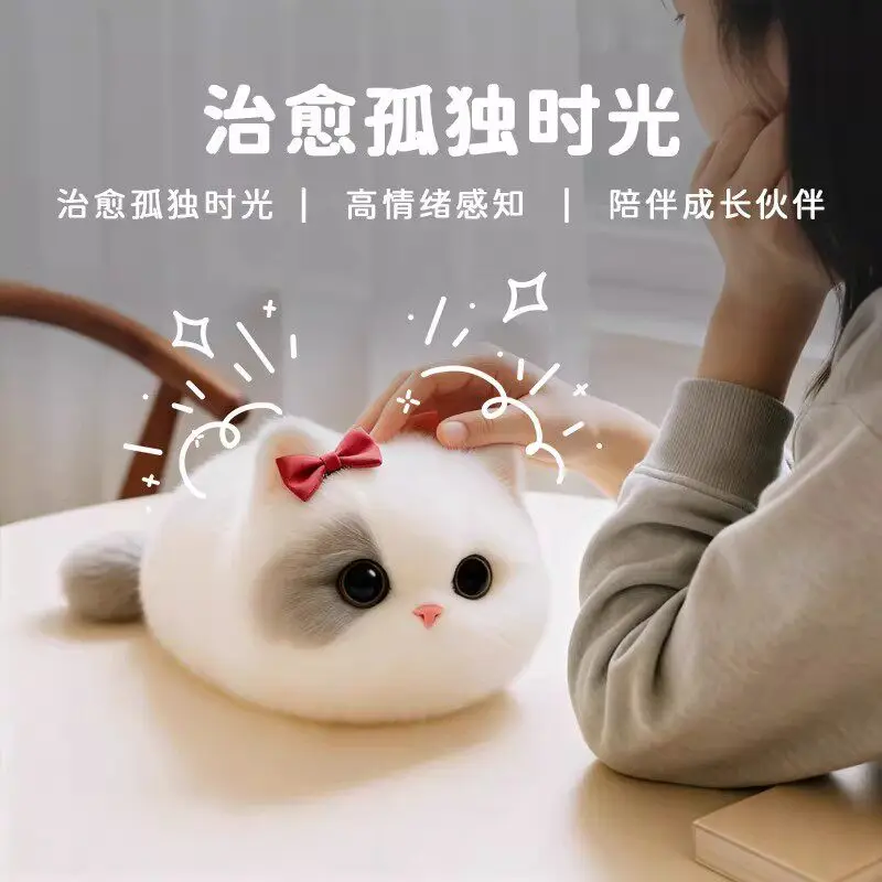 Novo Brinquedo Robô de Pelúcia Walulu Ai Cat: Interação Emocional, Memória Offline, Companheiro Inteligente, Presente para Crianças e Adultos - Em Estoque - Imagem 2