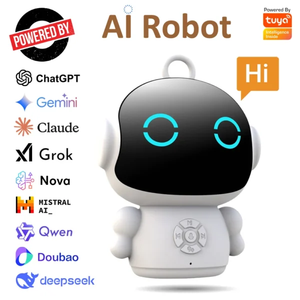 Tuya inteligente ai robô wifi educação precoce brinquedos para crianças reconhecimento de fala & voz interativa máquina aprendizagem educacional