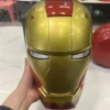 Homem de ferro capacete com jarvis capacete luminoso abertura manual e fechamento bem legal para crianças