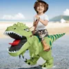 Fantasia dinossauro inflável para adultos e crianças, Velociraptor, Festa de Carnaval de Halloween, Desenhos Animados Divertidos, Role Playing