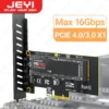 Placa adaptadora JEYI M.2 NVME SSD para PCIE X1, placa de expansão 2280 SSD PCIe 3.0 4.0 para PC desktop, PCI-E GEN4 16 Gbps Full Speed SK1