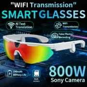 Óculos Inteligentes LIGE para Homens com Câmera de 800W, Assistente de Voz, Tradução em Tempo Real, Gravação de Vídeo e Memória de 4GB