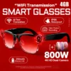 Óculos Inteligentes AI 2026 com Câmera HD 1080P, Ultra ChatGPT, Estojo de Carregamento 290mAh, Power Bank, 32GB, Tradução, Música e Vídeo