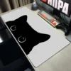 Engraçado gato preto mouse pads gato bonito computador xxl mausepad empresa almofada de mesa grande kawaii almofada acessórios de escritório tapete 300x600