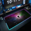 Rgb alienware preto grande jogo colorido mouse pad luminescência mousepad teclado tapete de mesa para notebook portátil gamer