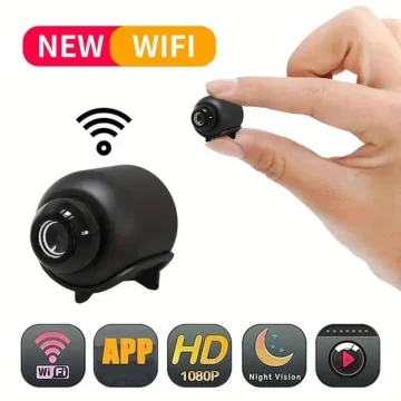 Câmera Mini X5 1080P HD Wifi Sem Fio com Visão Noturna e Detecção de Movimento, Câmera de Segurança para Casa, Gravador de Vídeo e Áudio