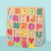 3d colorido alfabeto número quebra-cabeça montessori quebra-cabeças de madeira jogos de correspondência educação precoce brinquedos matemática forma cognição
