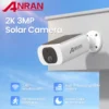 ANRAN Câmera de segurança solar externa com bateria 3MP 2.4G WIFI Bateria Armazenamento em nuvem Cor Visão noturna Não pode adicionar NVR