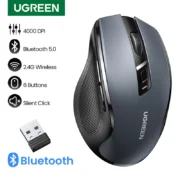 UGREEN Mouse sem fio Bluetooth 5.0 mouse ergonomic 4000dpi 6 botões mudo mouse para macbook tablet laptops computer pc 2.4g camundongos