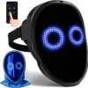 Máscara Led com Controle de Aplicativo Bluetooth Rosto Programável Transformando Iluminar Máscara Led de Halloween