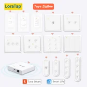 Loratap zigbee 3.0 sem fio 14 ue eua botão remoto tuya cena interruptor de controle automação vida inteligente app hub necessidade