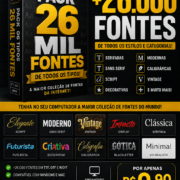 Pack com 26 Mil Fontes de Todos os Tipos