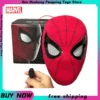 Máscara cosplay olhos com movimento máscara eletrônica homem aranha 1:1 controle remoto brinquedos elásticos adultos crianças presente
