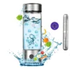 Garrafa de Água Hidrogenada Inteligente com Conjunto de Bastões Alcalinos, Ionizador Portátil SPE PEM com Filtro, Purificador Mineral de Aço Inoxidável para Casa e Escritório