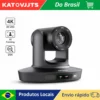 Câmera PTZ KATOVJJTS 4K com Zoom Óptico 20X, HDMI, USB3.0, POE, para Transmissão ao Vivo em Igrejas e Reuniões, com Enquadramento por IA