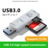 Leitor de Cartão USB 3.0 de Alta Velocidade 2 em 1, Adaptador de Cartão de Memória TF, Design Portátil de Pen Drive para PC, Laptop e Acessórios de Escritório