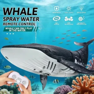 Tubarão Controle Remoto - Inteligente com Spray de Água, Barco Submarino Robô Elétrico para Crianças, Meninos e Bebês